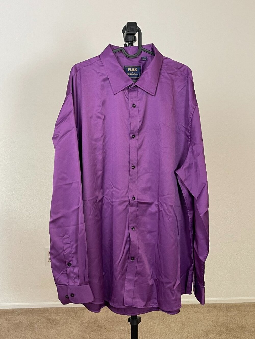 J.VER Purple Men’s Button Up Long Sleeve Dress Shirt